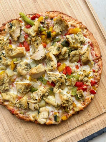 Truffle Chicken Protein pizza from the SLYCE gourmet menu